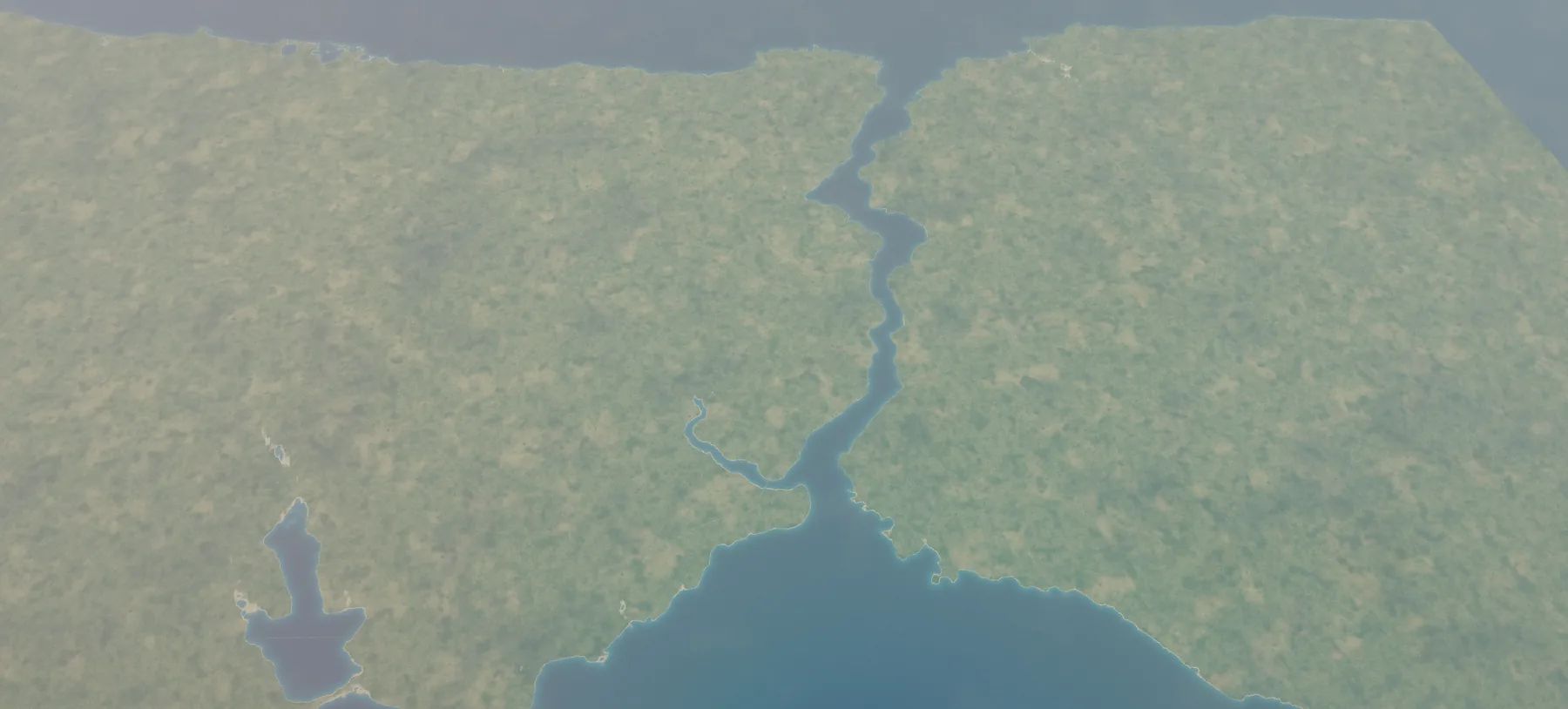 Terrain of the Bosphorus between the Black Sea and the Sea of Marmara, rendered in Marmara Engine