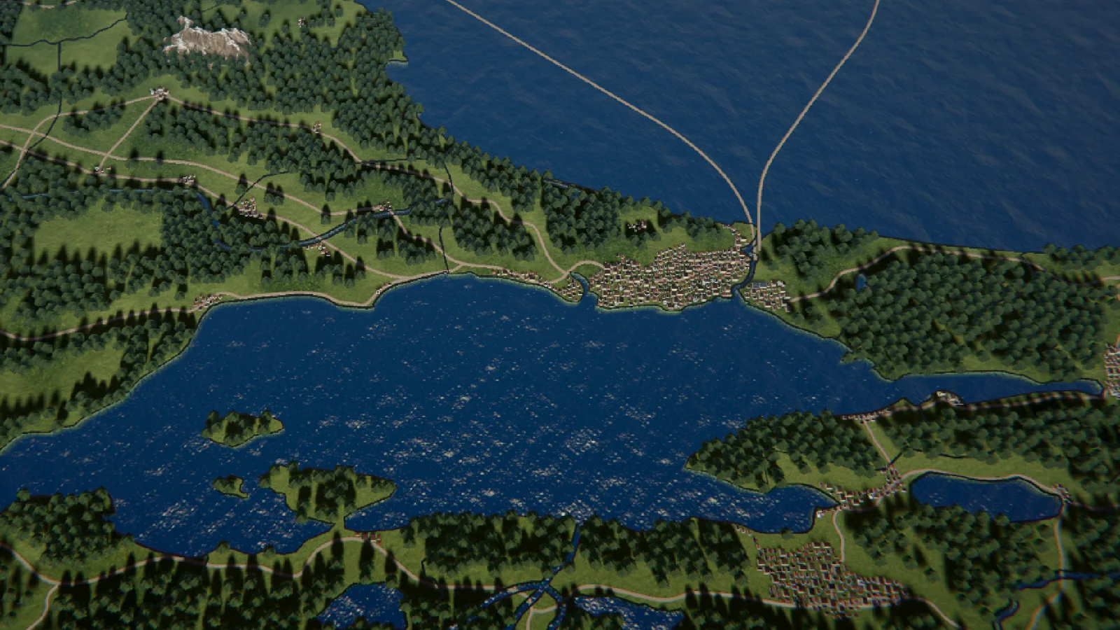 In-game map of the Sea of Marmara with Istanbul on the Bosphorus